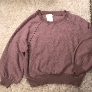 Mauve Bubble Sleeve Top